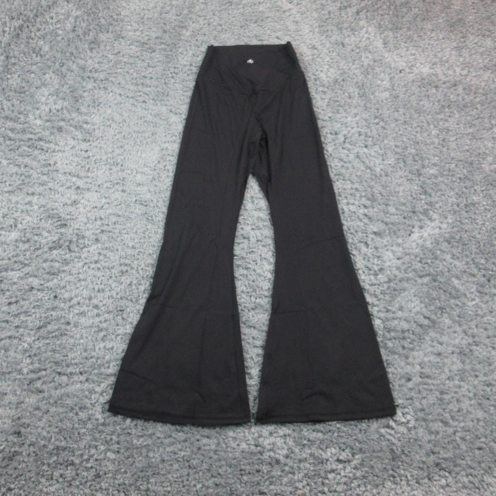 Sunzel Leggings Womens Medium Black High Rise Flare Yoga Pants 21x31* NWOT